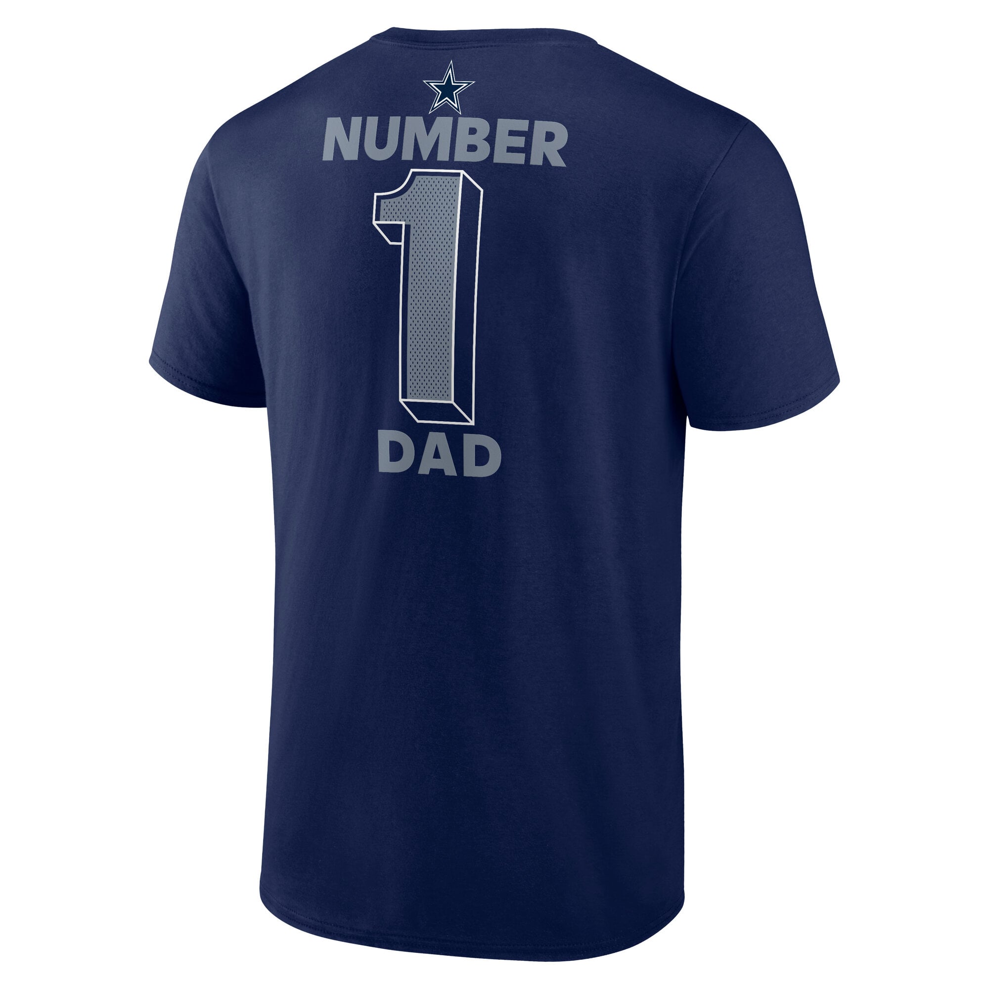 T-shirt homme logo athlétique bleu marine Dallas Cowboys n°1 Dad Jersey
